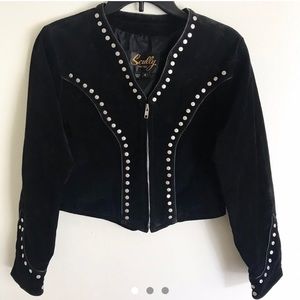 Western Cowboy Scully black suede vintage jacket